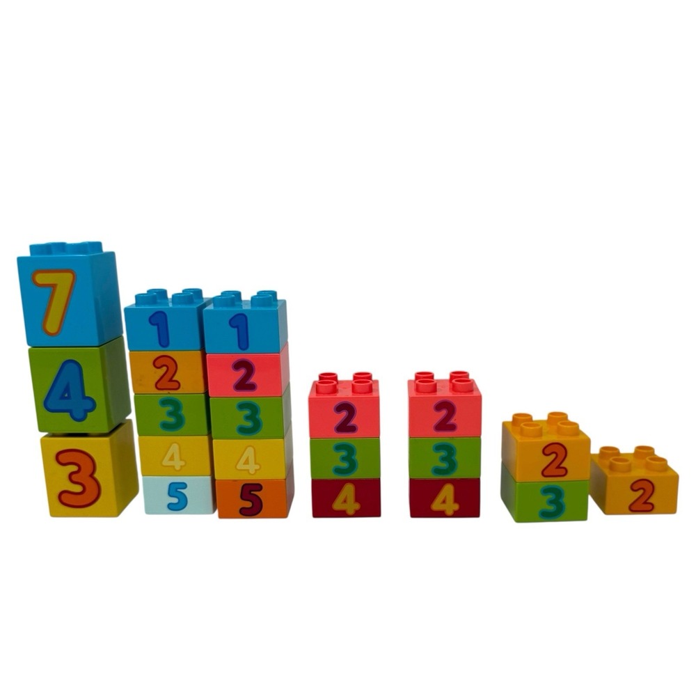 Lego DUPLO-12 Printed Graphics-Number‎ -Blocks Specialty-Lot Mixed Replacements